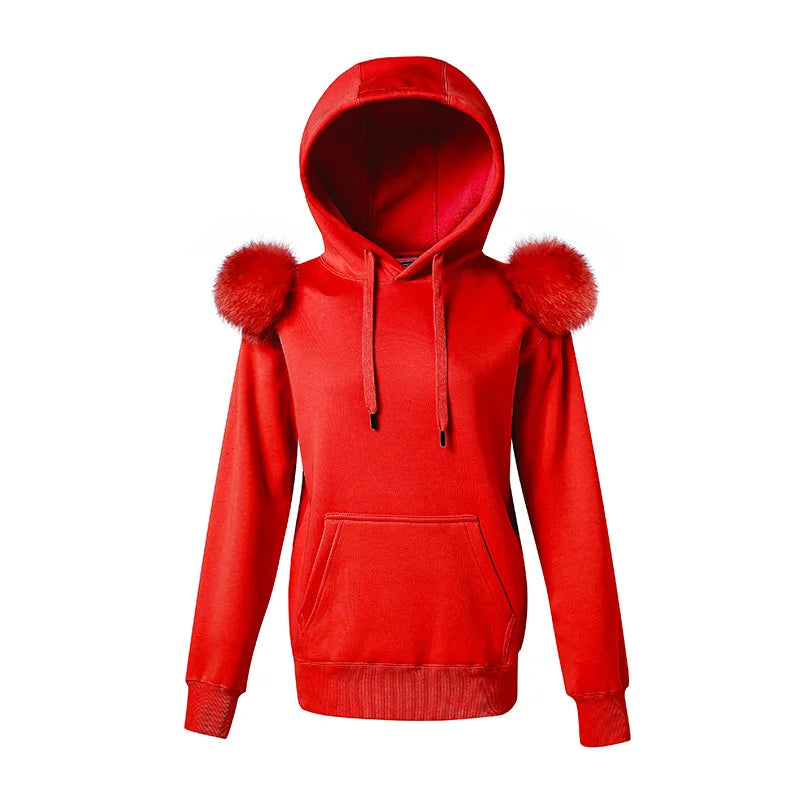 New Arrival Autumn Winter Hoodie Women Fleece Pullover With Hood