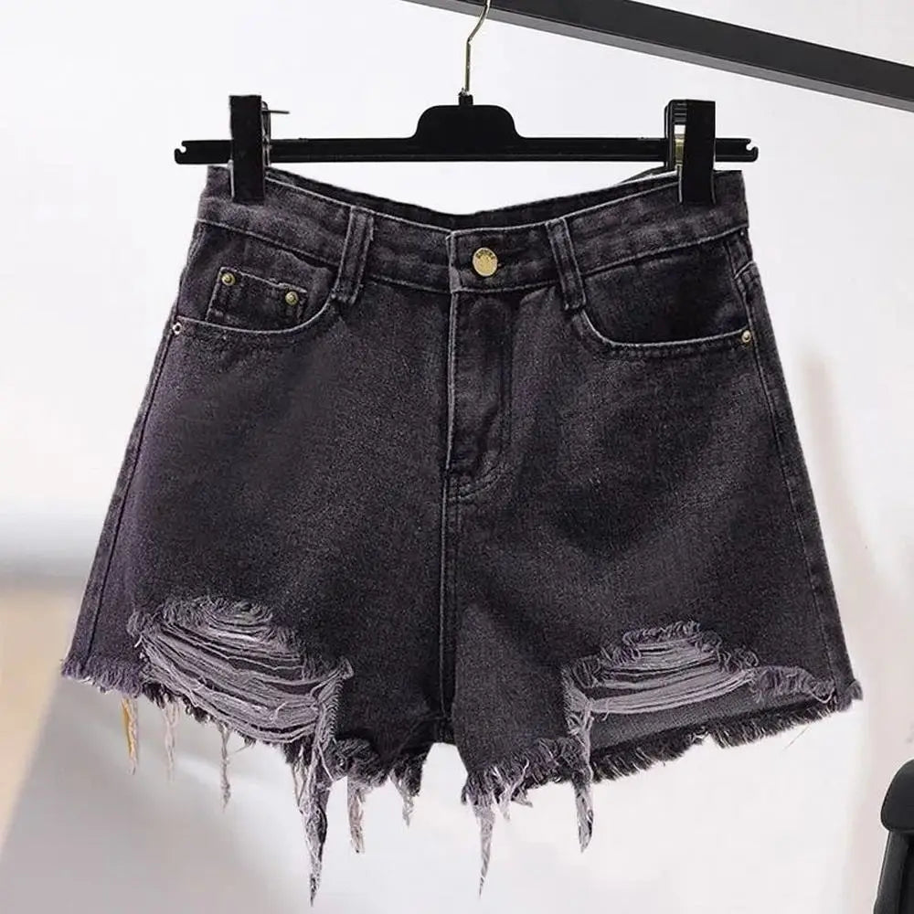 Women's Denim Shorts White Jeans