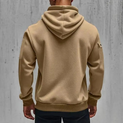 men's zipper multi-pocket hoodie loose casual sweater suit spring and autumn