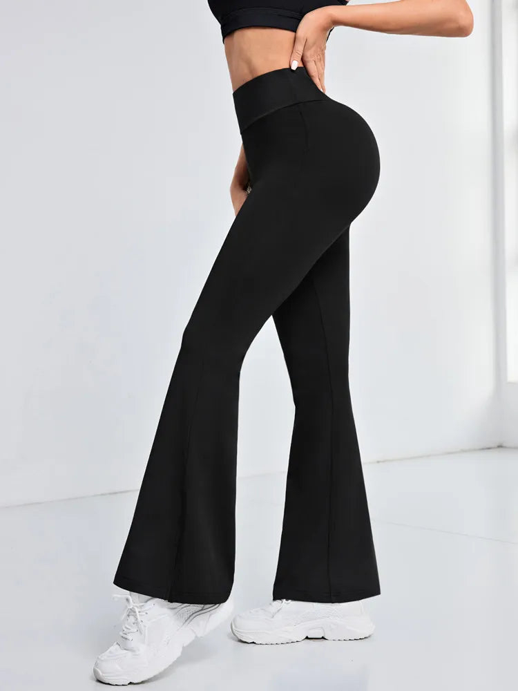 Women High Waist Quick Dry Sports Pants Wide Leg Pants Activewear