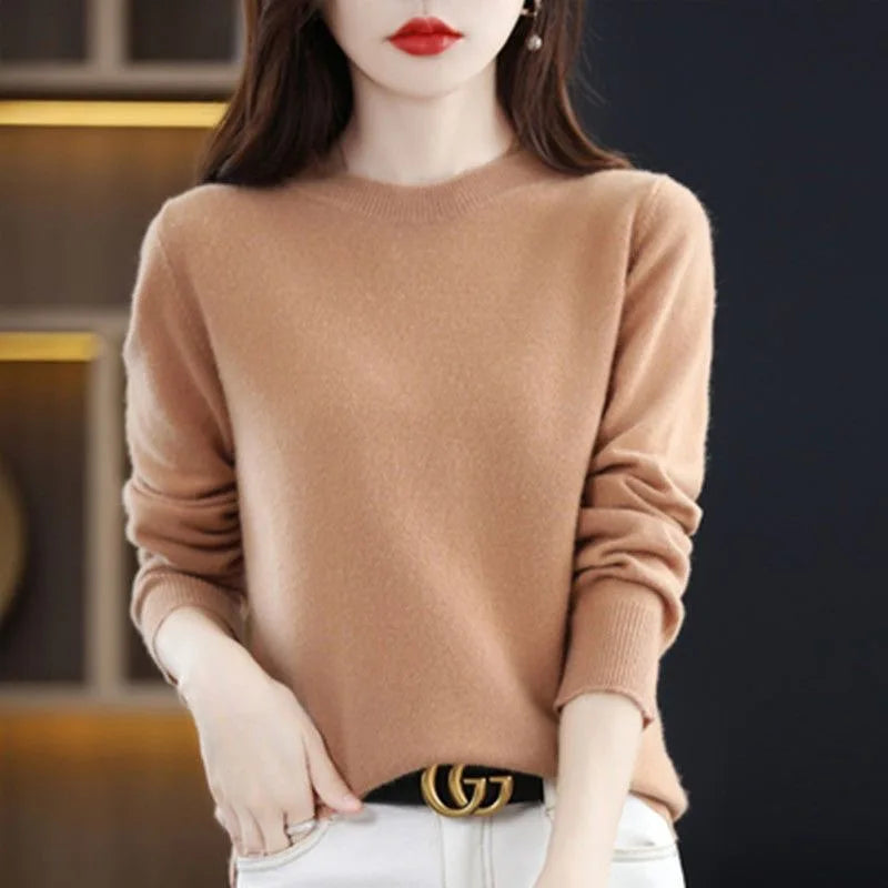 Women Sweater Casual Pulls Jumpers Korean Long-sleeved