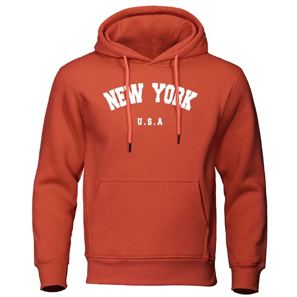 NEW YORK Men Fashion Casual Long Sleeves Street Sweatshirt