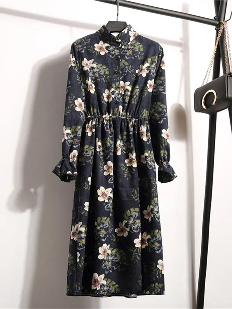 Long Sleeve Dress Women's Party Ruffle Dress