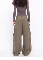 Women's Brown Cargo Jeans Baggy Clothes