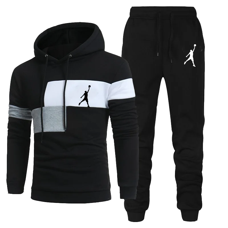 Men's Tracksuit Hooded Sweatshirts and Jogger Pants High Quality