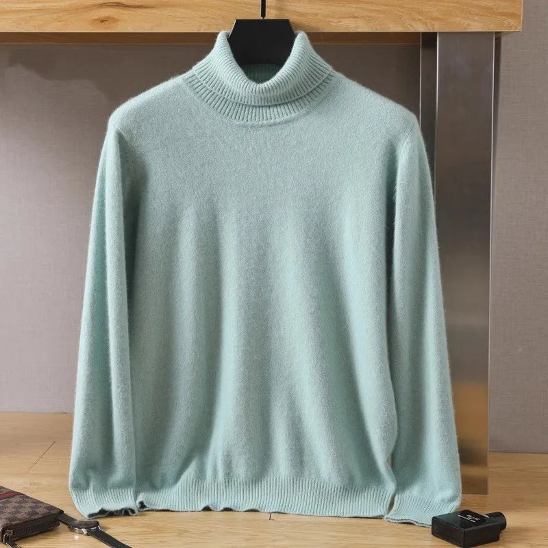 Men's Sweater High Winter New Tops Long Sleeve High-End Jumpers