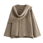 Coats for Women Asymmetric Scarf Demi-season Jacket