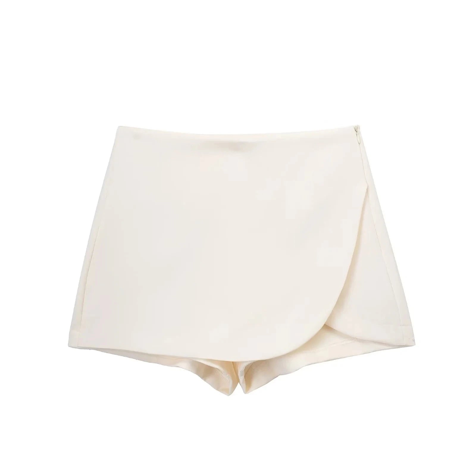 Women's Skirt Pants Mini Skirt Shorts Asymmetric Casual Off White