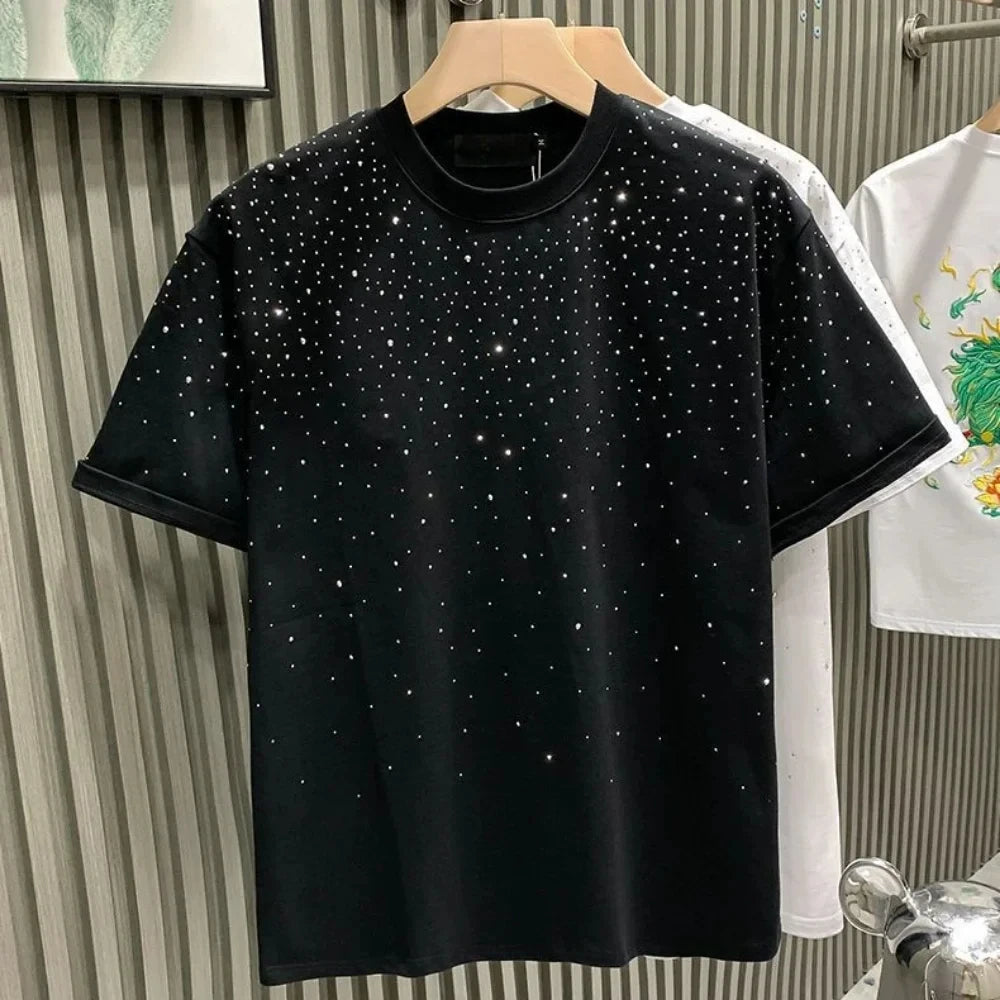 Summer Men Clothing T-shirt Round Neck Casual