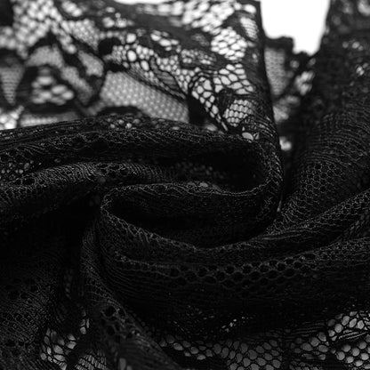 Chic Lace Nightwear Set – Feminine Sheer Design in Black and Pink
