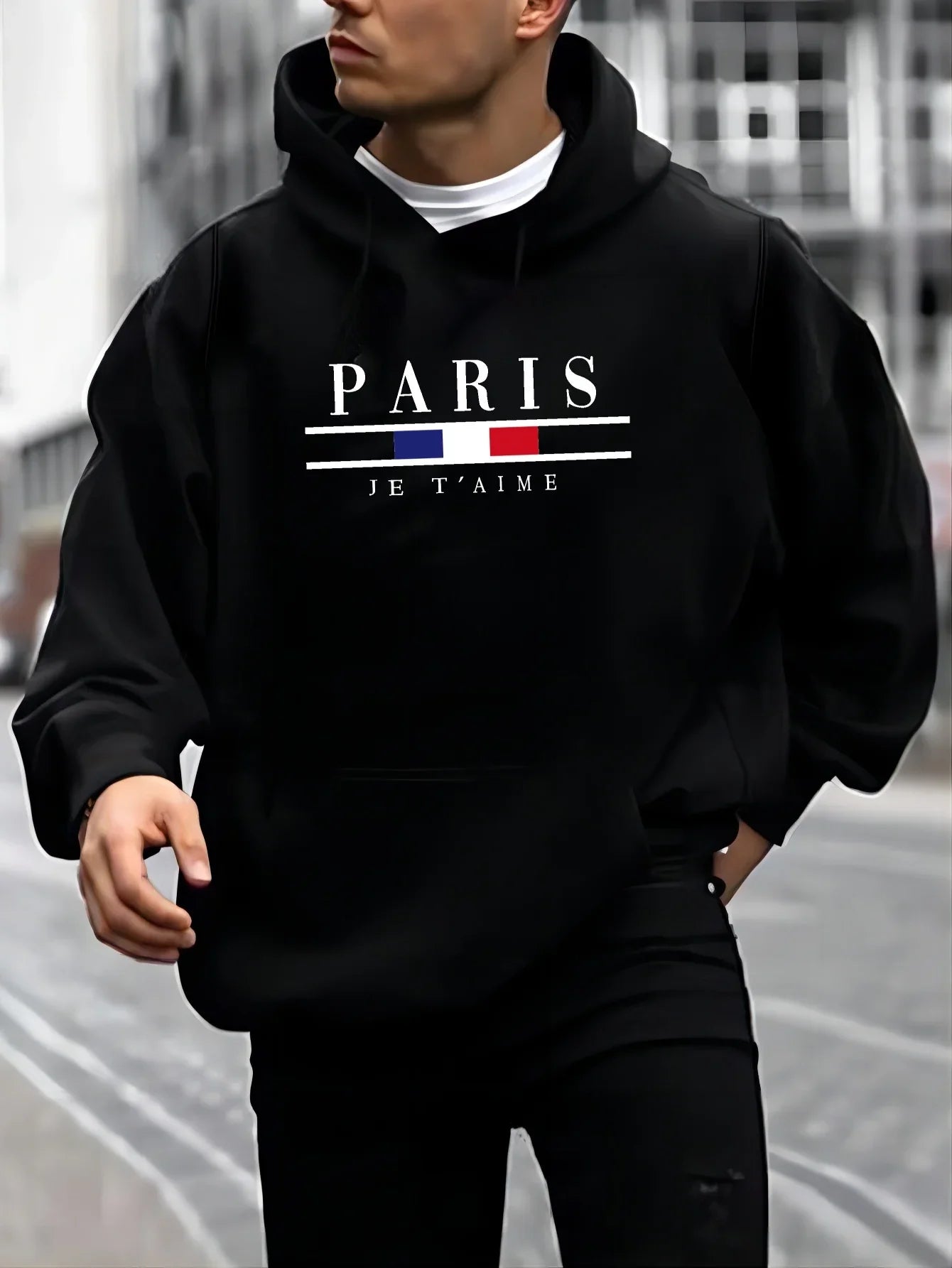 Men's Hoodie with Street Casual Sports Style Long Sleeve and Kangaroo Pocket