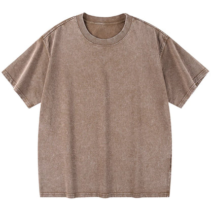 Men's Women Vintage T-Shirts Street Hip Hop Casual Cotton Short Sleeve