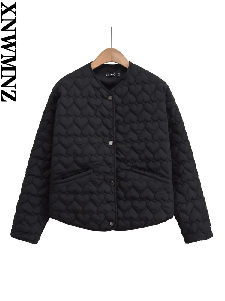 Women's  O Neck Long Sleeve Pocket Versatile Female Coat