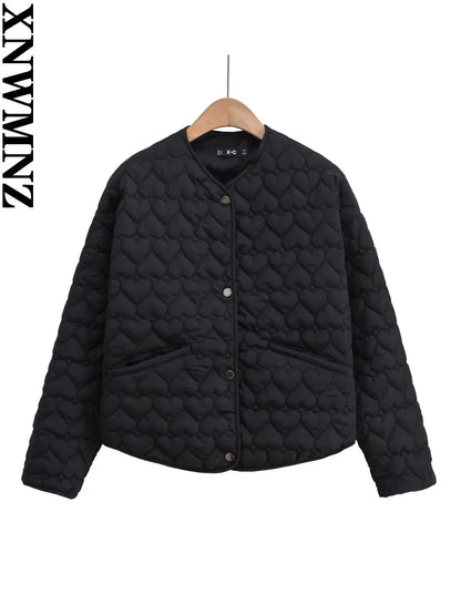 Women's  O Neck Long Sleeve Pocket Versatile Female Coat
