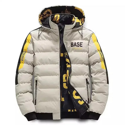 Men Winter Cotton Jacket Warm Comfortable Padded Thickened Down