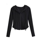 Cardigan Sweatshirt Women's  Waist-fitted