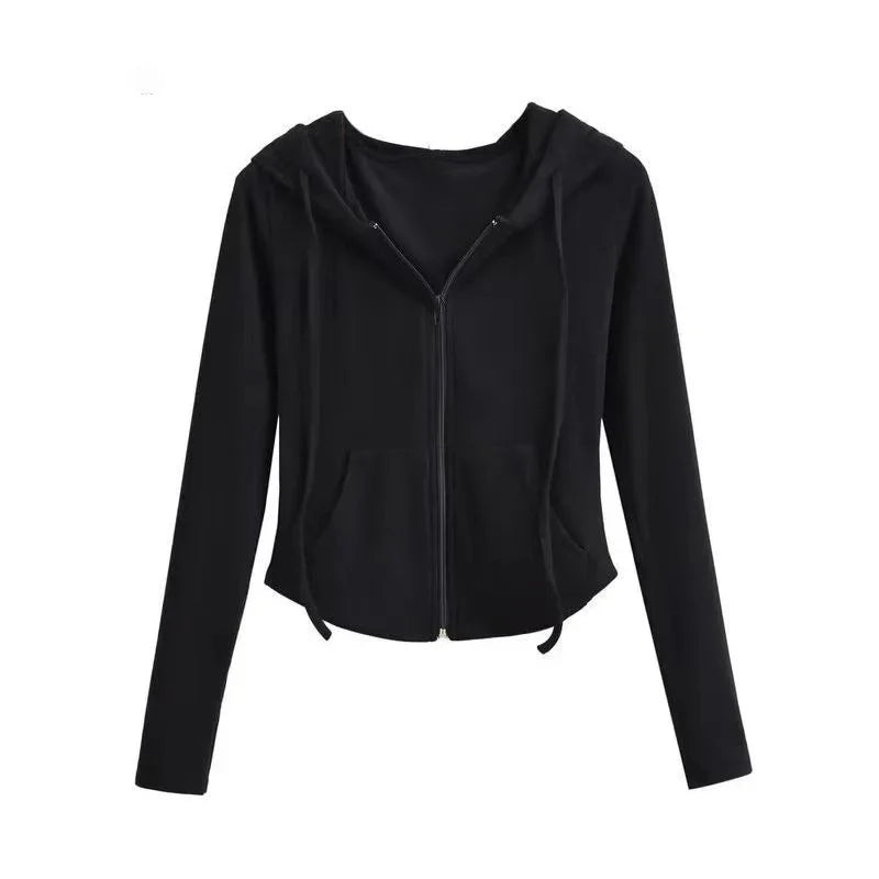 Cardigan Sweatshirt Women's  Waist-fitted