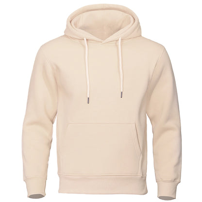 Men Hoodies Fleece Warm Mens Sweatshirt