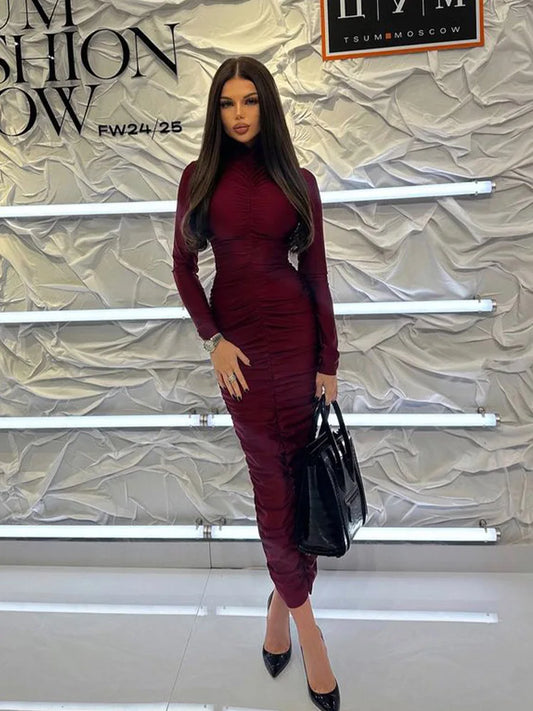 Dresses For Women Fashion Sexy Streetwear Full Sleeve