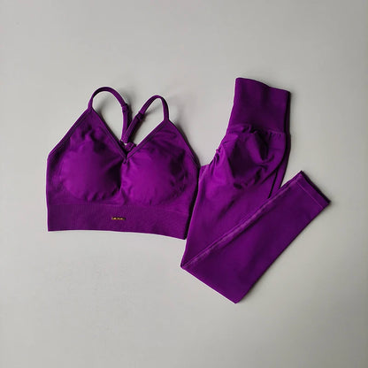Women's V-neck Bra Leggings Pants