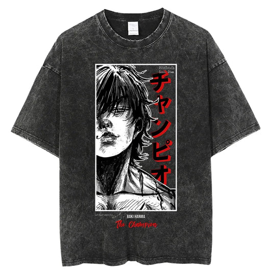 Summer Cotton Loose Tops Print T-Shirt Mens
