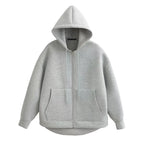 New Women's Zipper Hoodie Outerwear Top