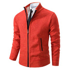 New Jersey Men's Casual Sports Coat Warm Zipper Cardigan