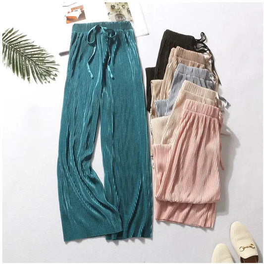 Women Fashion Summer Wide Leg Pants