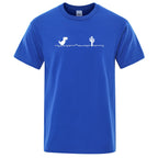 Mens T-shirts Printed Dinosaur Cactus Cotton T-shirt