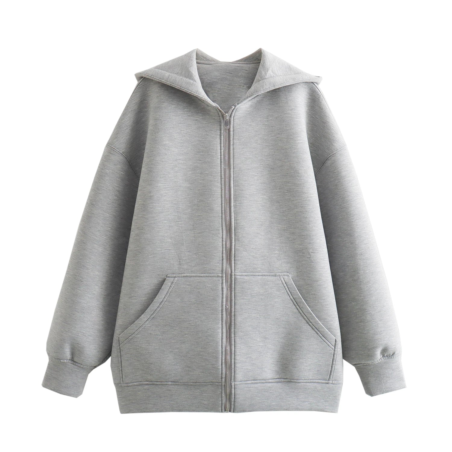 New Casual Street Loose Oversize Hooded Zipper Hoodie