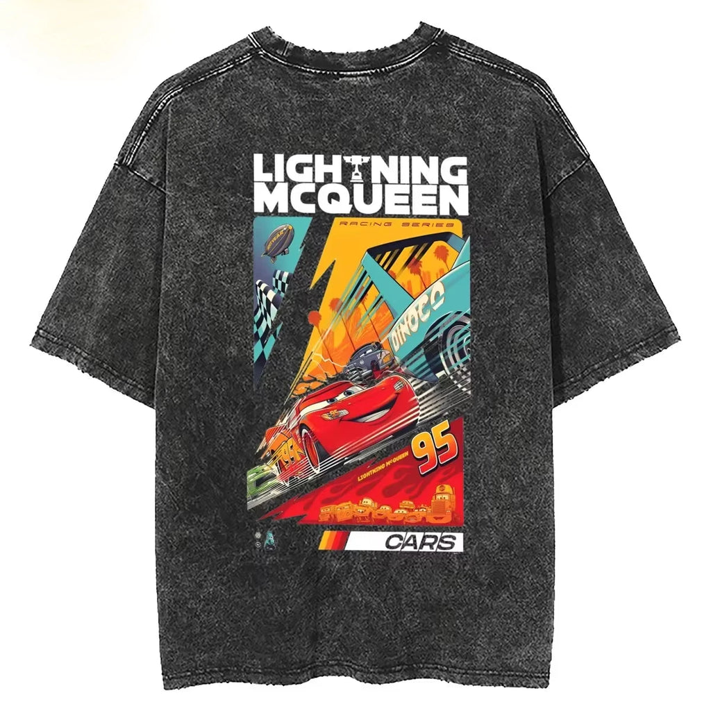 T Shirts Lightning McQueen Cars 95 Hip Hop Vintage