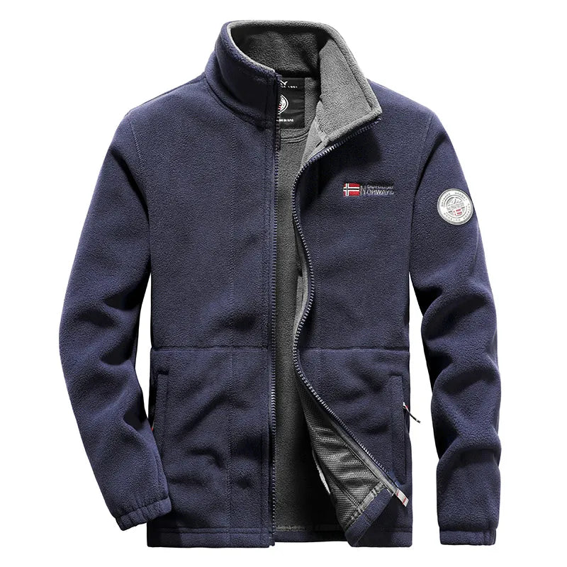 New Polar Fleece Jacket Men Sports Coat