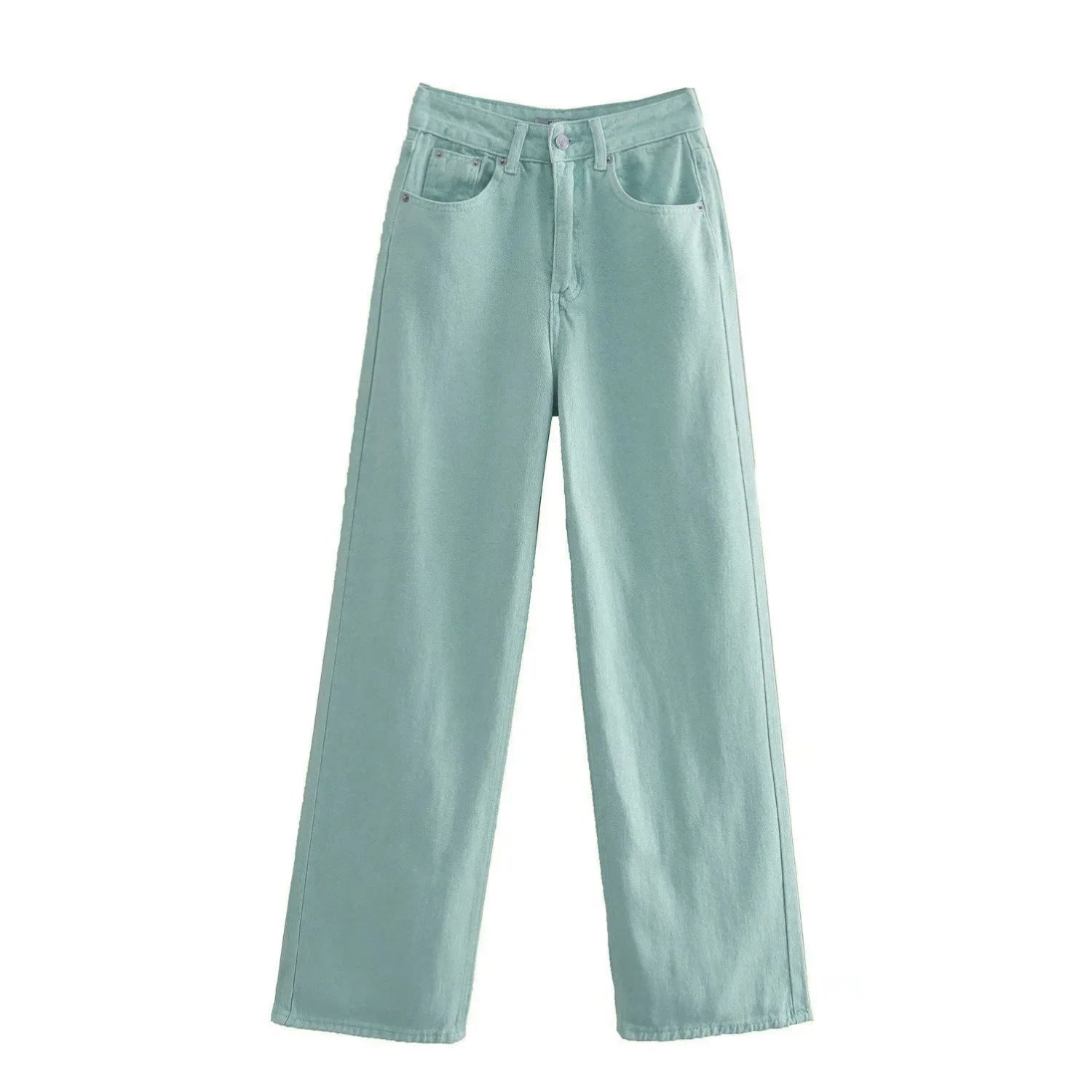 High-waist  Women Jeans Trousers Cotton Material