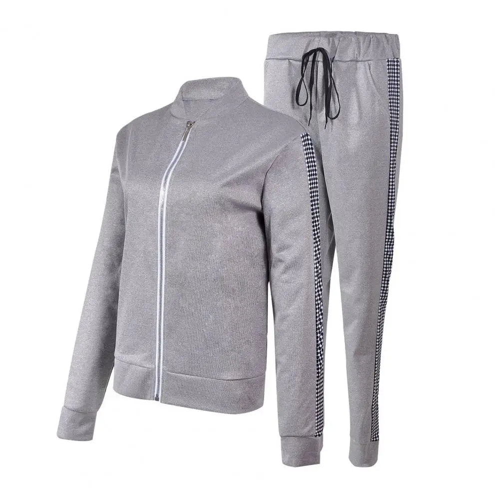 Women Tracksuit Sweatshirt Drawstring Pants Suit for Gym