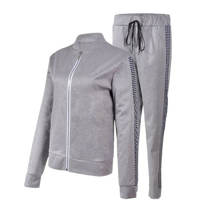 Women Tracksuit Sweatshirt Drawstring Pants Suit for Gym