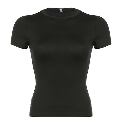 Top Short  Skinny T-shirt Summer Casual Tee for Women