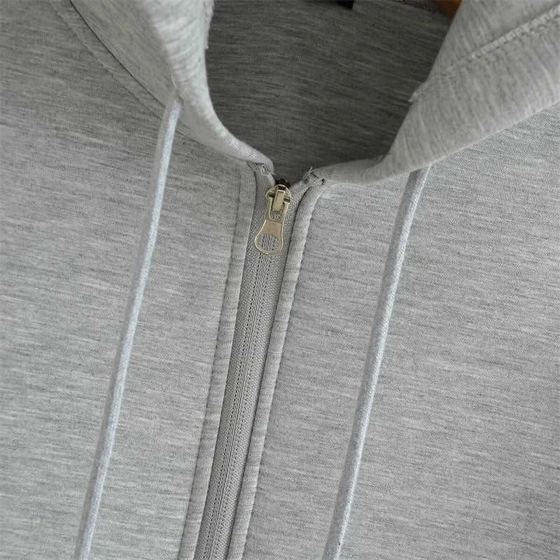 New Women's Zipper Hoodie Outerwear Top