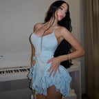 Women's Hem V-Neck Short Dress Party Outfits