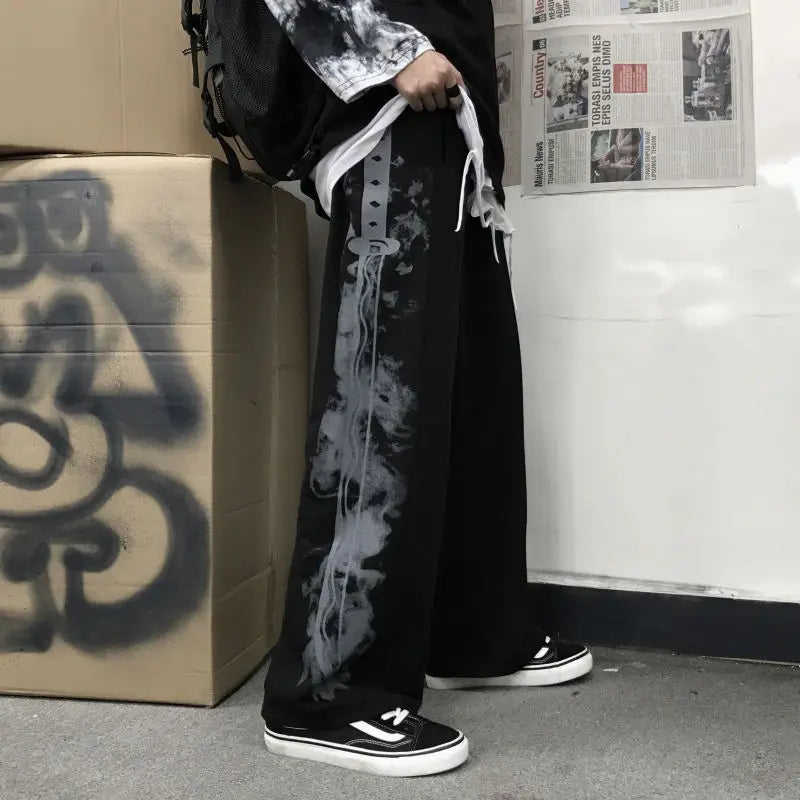 Japanese Oversize Graphic Wide Sweatpants