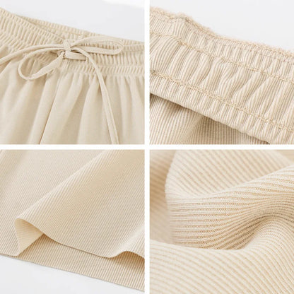 Women Ankle-Length Wide Leg Pants Casual  Female Trousers