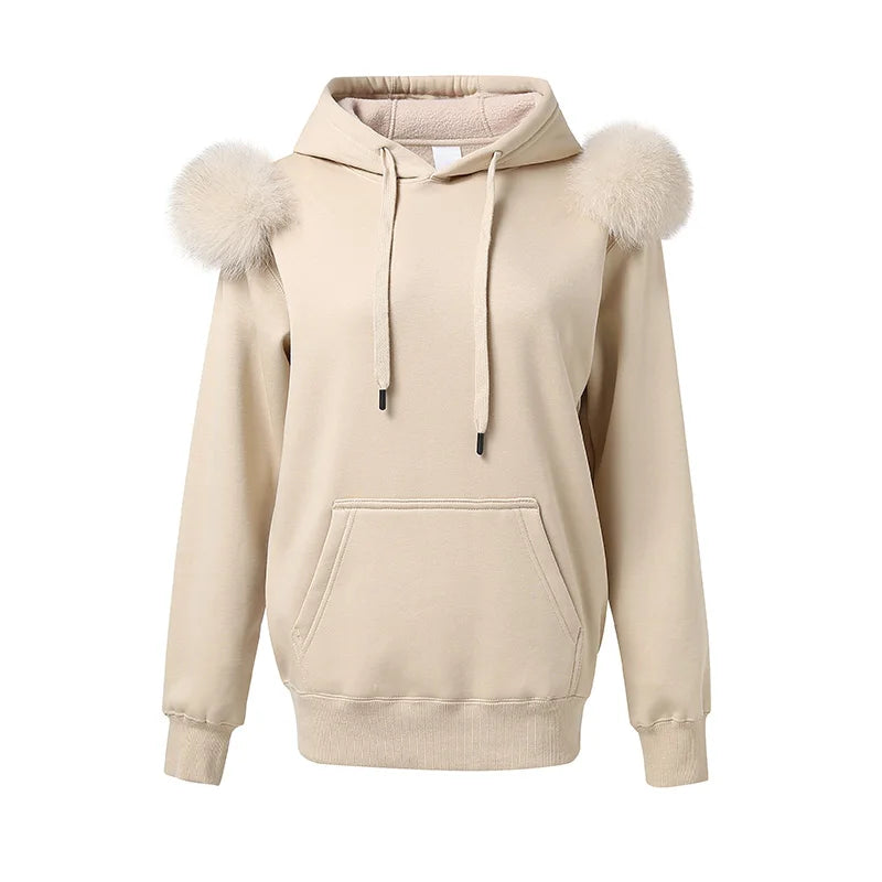 New Arrival Autumn Winter Hoodie Women Fleece Pullover With Hood