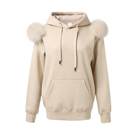 New Arrival Autumn Winter Hoodie Women Fleece Pullover With Hood