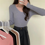 Women Sweaters Casual Long Sleeve Knitted Pullover