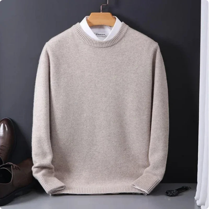 Sweater O-neck Pullovers Men's Loose Bottom Shirt