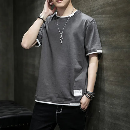 Casual T-shirt For Men Pure Cotton Breathable Fashion Short Sleeve