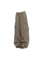Women's Brown Cargo Jeans Baggy Clothes