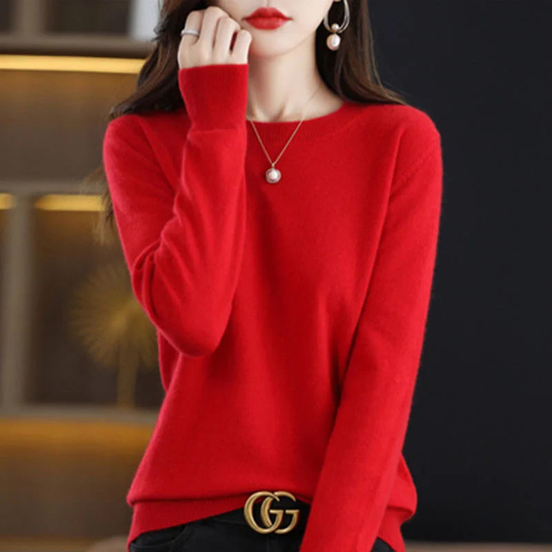 Women Sweater Casual Pulls Jumpers Korean Long-sleeved
