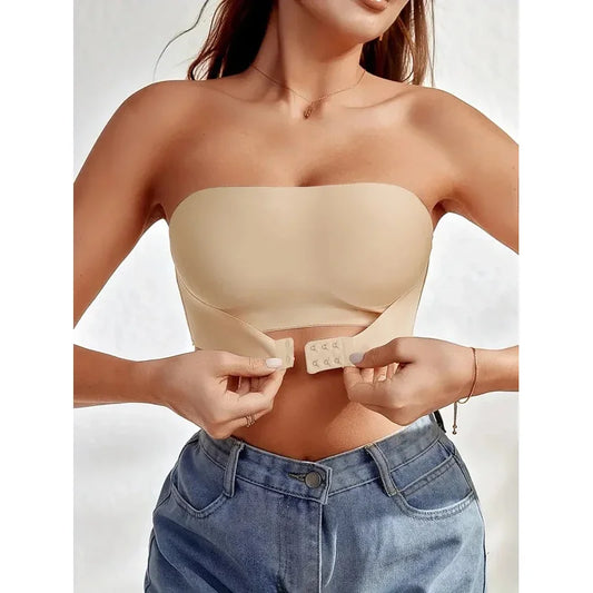 Women's Strapless Front Button Bra