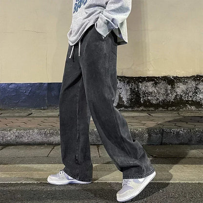 Men Loose Straight Wide Leg Pants