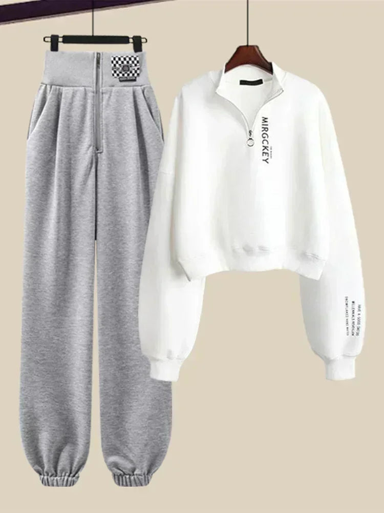 Women Casual Sport Pullover High Waist Jogger